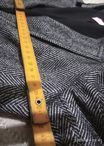 Düğmeli Gri Kadın Blazer Ceket - Görsel 4