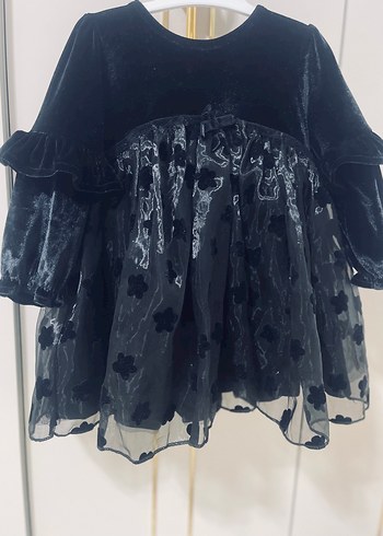 Siyah Nakışlı Gotik Kız Elbisesi - Görsel 3