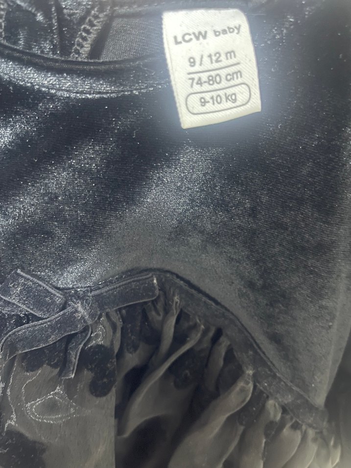 Siyah Nakışlı Gotik Kız Elbisesi - Görsel 2