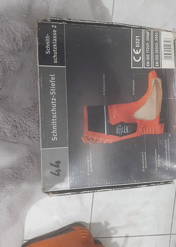 Turuncu Erkek Biker Kauçuk  celik burun Bot - Görsel 6