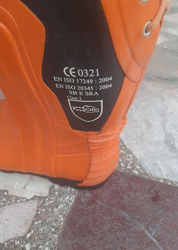 Turuncu Erkek Biker Kauçuk  celik burun Bot - Görsel 4