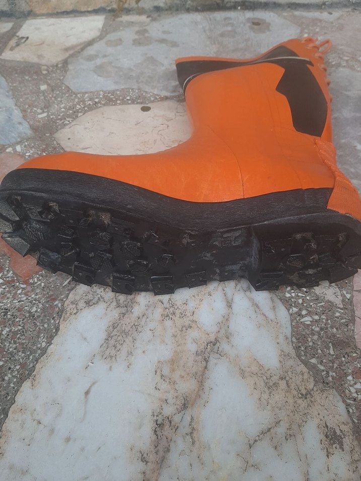 Turuncu Erkek Biker Kauçuk  celik burun Bot - Görsel 5