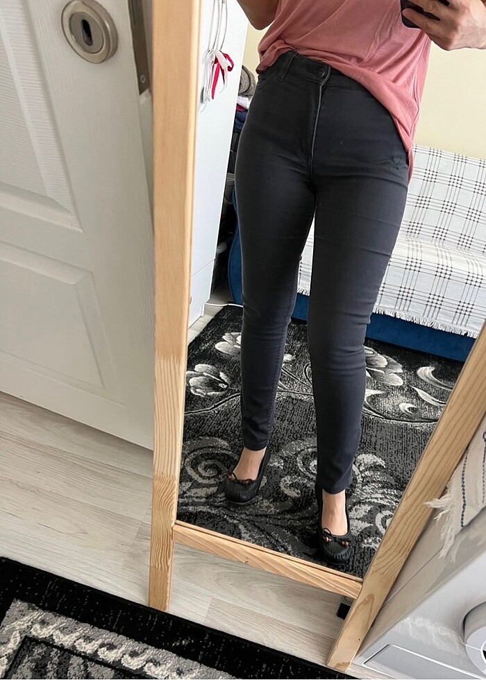 H&m marka antrasit skinny pantolon - Görsel 3