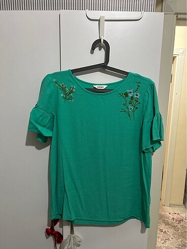 Koton mint yeşili bluz - Görsel 8