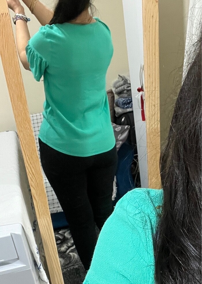 Koton mint yeşili bluz - Görsel 3