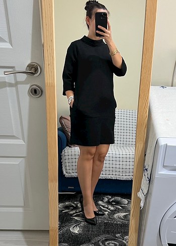 Siyah Midi Kadın Kalem Elbise - Görsel 3