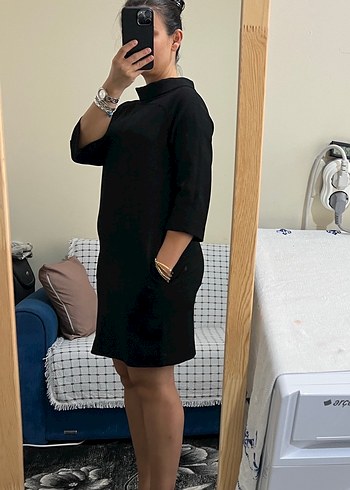 Siyah Midi Kadın Kalem Elbise - Görsel 2