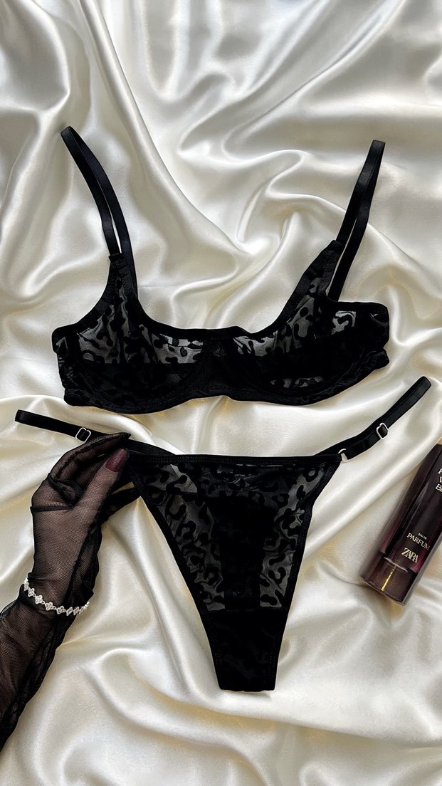 Yılan Desenli Siyah Gotik Midi Sütyen - Görsel 3