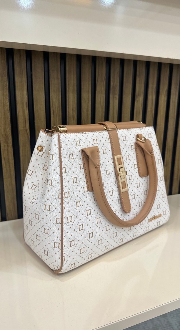 Beyaz Deri Tokalı Kadın Çanta - Görsel 3