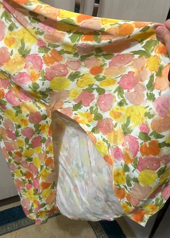 Bohem Çok Renkli V Yaka Uzun Elbise - Görsel 4