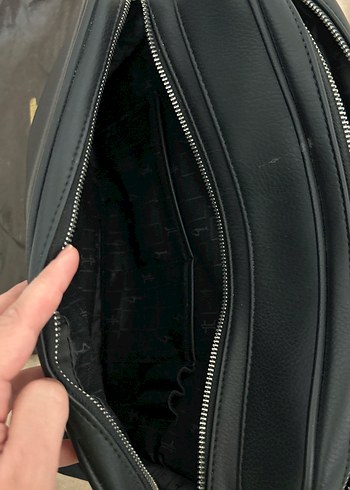 Tanca Siyah Deri Kadın Omuz Çantası - Görsel 6