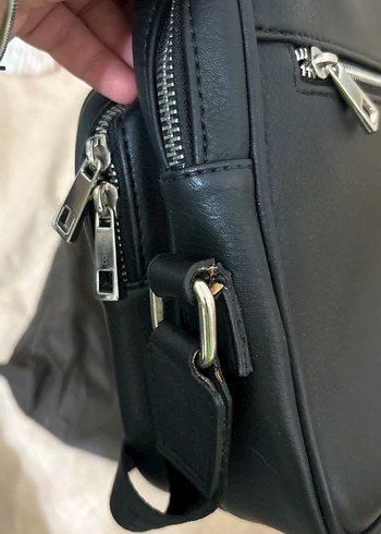 Tanca Siyah Deri Kadın Omuz Çantası - Görsel 4