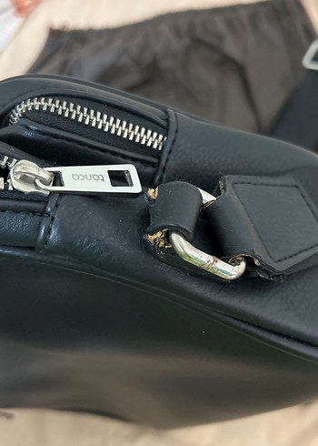 Tanca Siyah Deri Kadın Omuz Çantası - Görsel 3