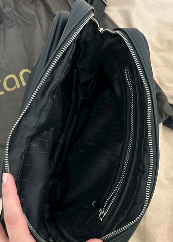 Tanca Siyah Deri Kadın Omuz Çantası - Görsel 5