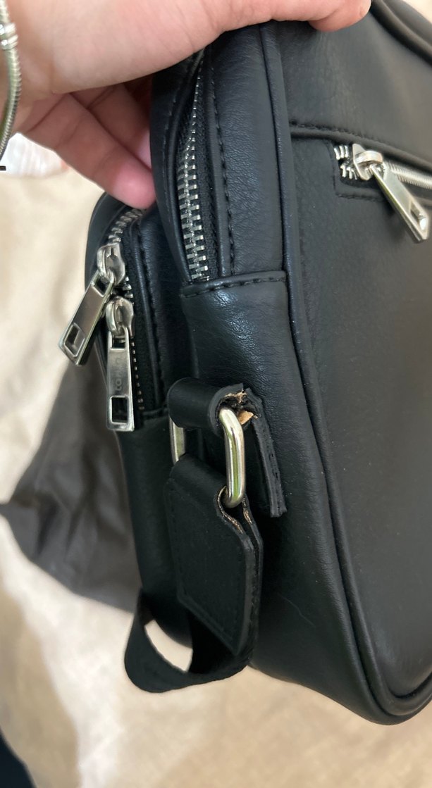 Tanca Siyah Deri Kadın Omuz Çantası - Görsel 4