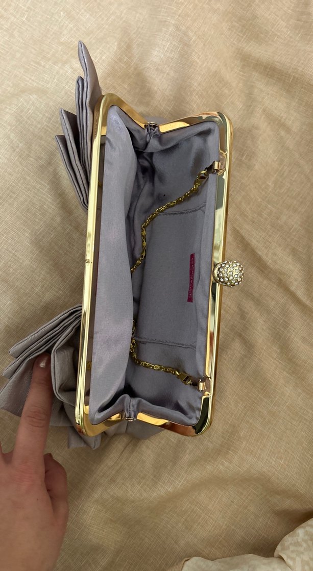 Bej Gri Fırfırlı Kadın Portföy Çanta - Görsel 3