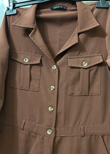 Kadın Kahverengi Uzun Tulum - Görsel 2