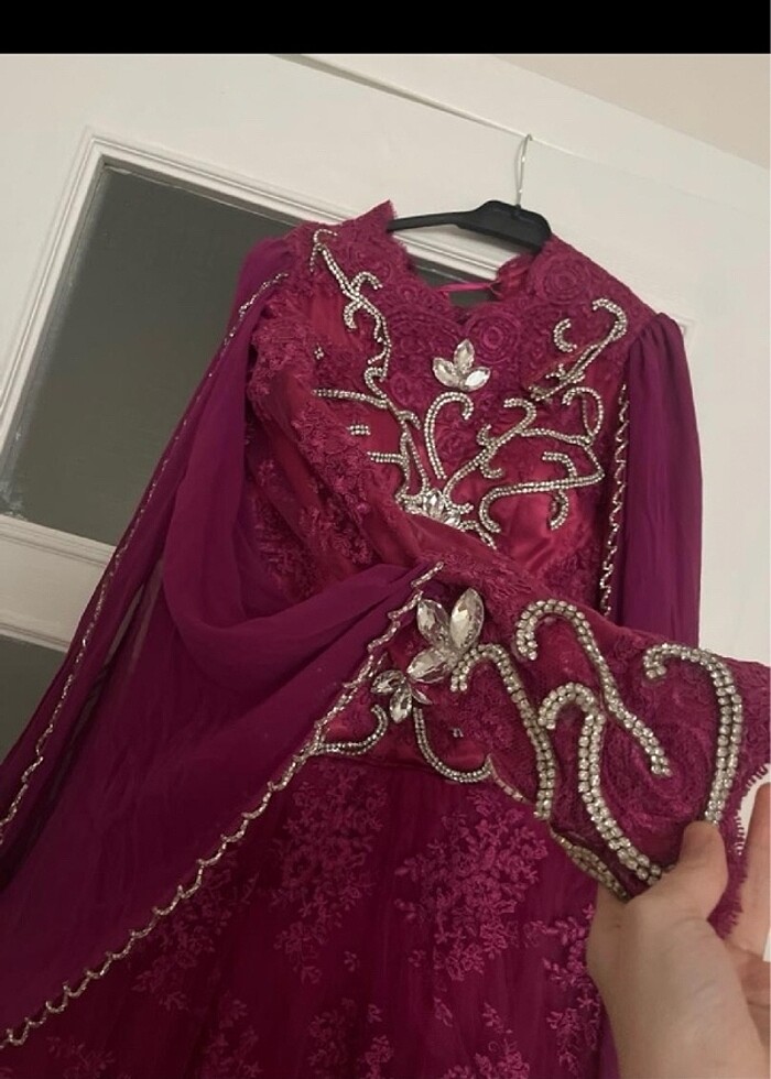 Tesettür kına gecesi elbisesi abiye gece elbisesi - Görsel 2