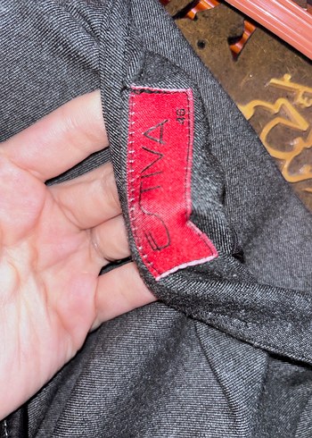 46 beden gri kuşaklı etek - Görsel 5