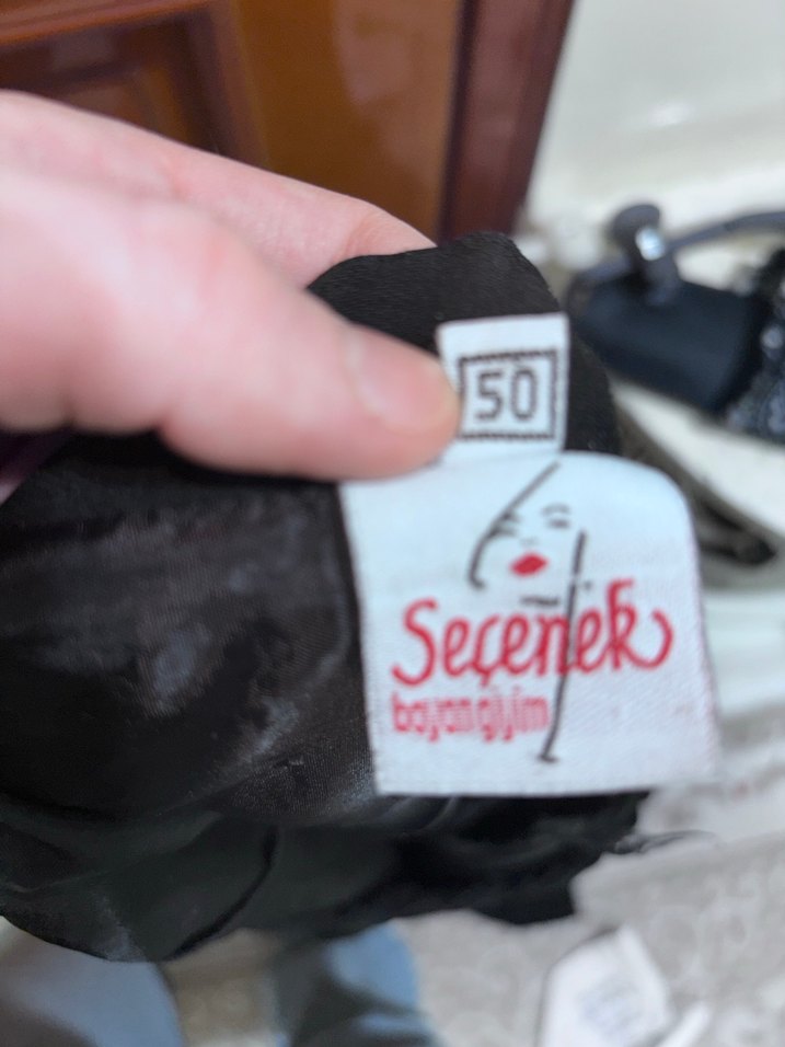 50 beden astarlı simli kumaş etek - Görsel 5