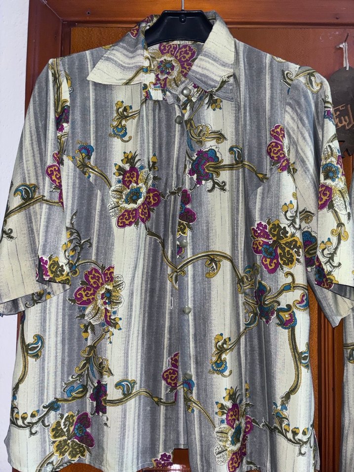 Özel dikim etek gömlek vintage takım - Görsel 3