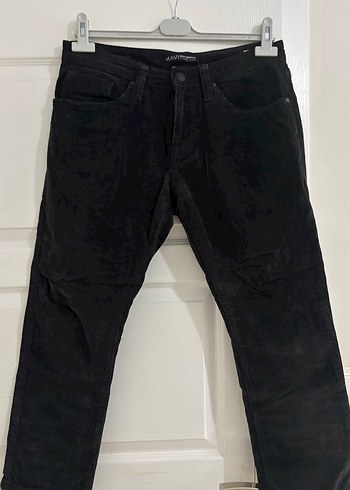 Mavi marka kadife siyah erkek pantolon - Görsel 2