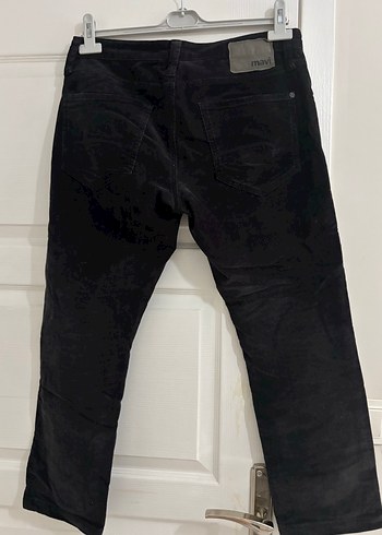 Mavi marka kadife siyah erkek pantolon - Görsel 3