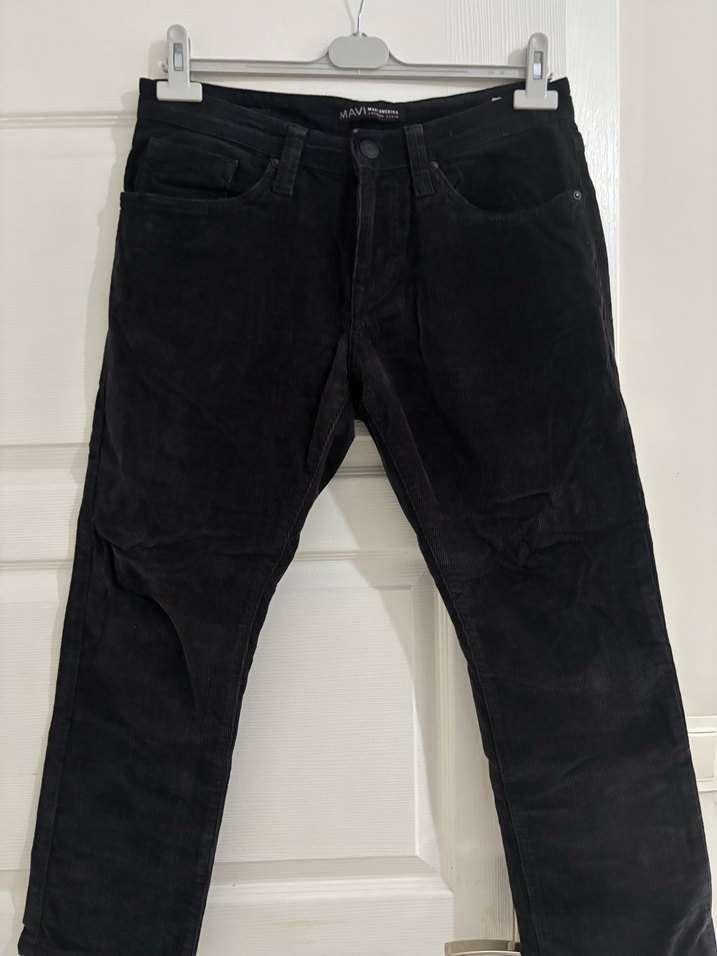 Mavi marka kadife siyah erkek pantolon - Görsel 2