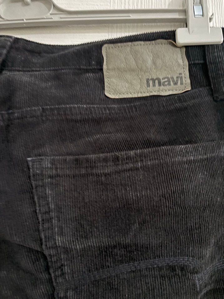 Mavi marka kadife siyah erkek pantolon - Görsel 4