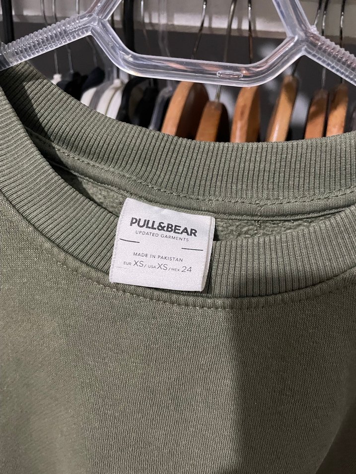 Kadın Haki Oversize Sweatshirt - Görsel 2