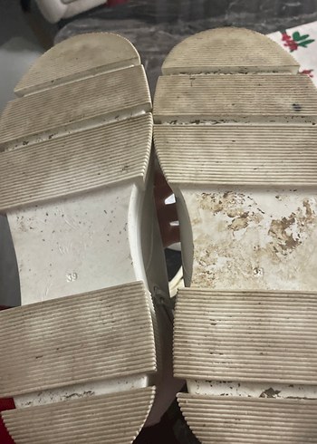 Beyaz Kadın Platform Topuklu Street Wear Bot - Görsel 5