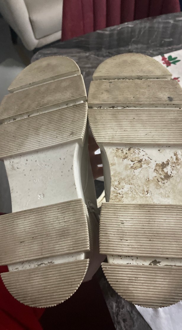 Beyaz Kadın Platform Topuklu Street Wear Bot - Görsel 5