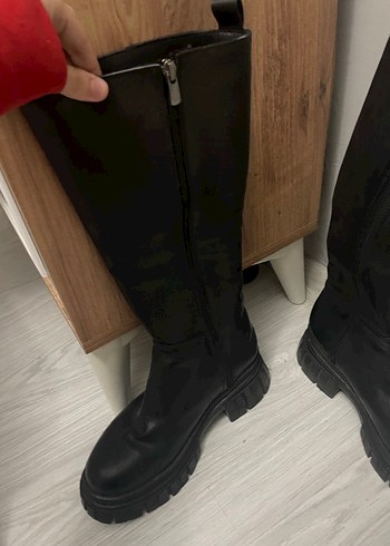 Kadın Siyah Dizüstü Lastik Bot - Görsel 5