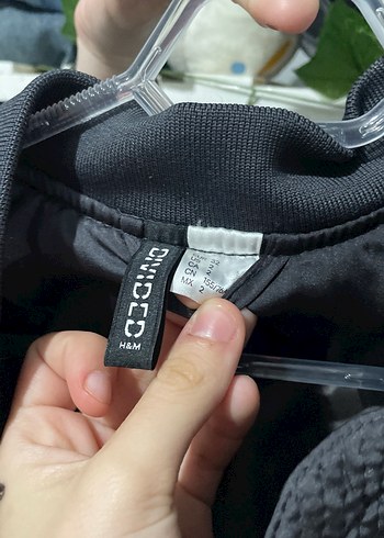 Siyah Kadın Saten Ceket Fermuarlı - Görsel 2