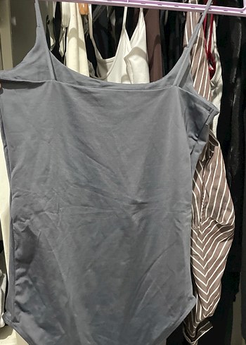 Gri Straplez Kadın Atlet - Görsel 3