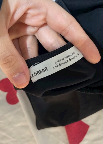 V Yaka Siyah Hamile Tişörtü - Görsel 3