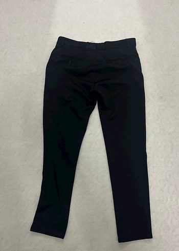 Siyah Midi Kadın Kumaş Pantolon - Görsel 2