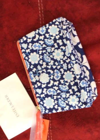 Desenli Mavi Makyaj Çantası - Görsel 5