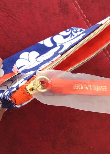 Desenli Mavi Makyaj Çantası - Görsel 8