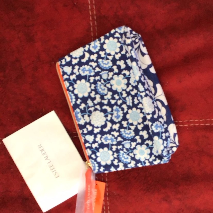 Desenli Mavi Makyaj Çantası - Görsel 5