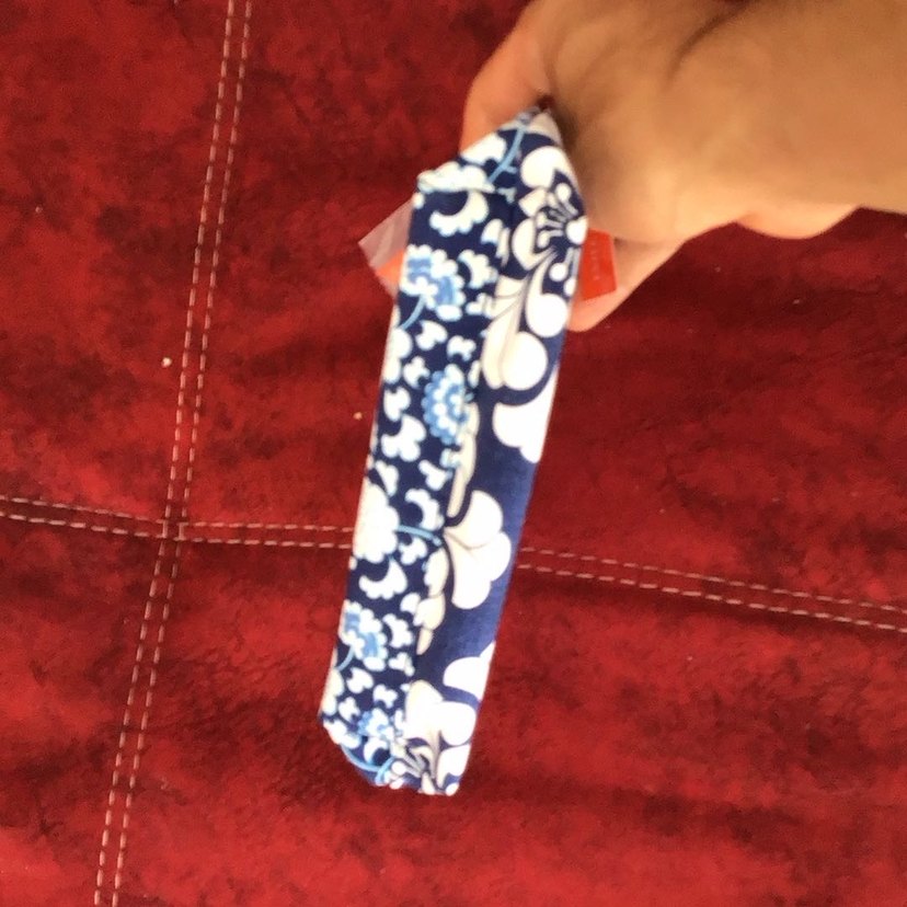 Desenli Mavi Makyaj Çantası - Görsel 3