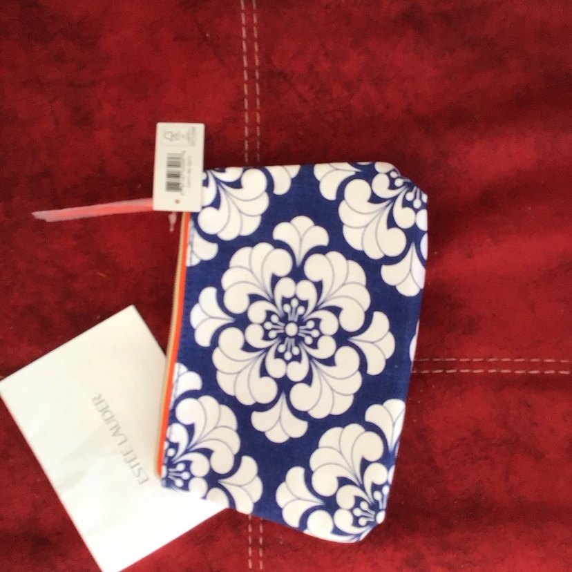 Desenli Mavi Makyaj Çantası - Görsel 4