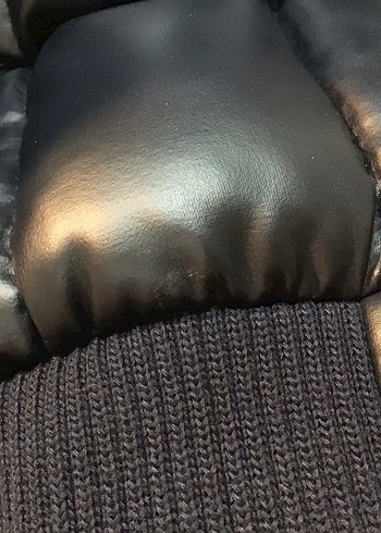 Kürk Detaylı lacivert Deri Erkek Ceket - Görsel 5