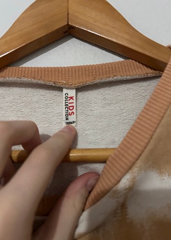 Bej Batik Desenli kız çocuk sweatshirts - Görsel 3