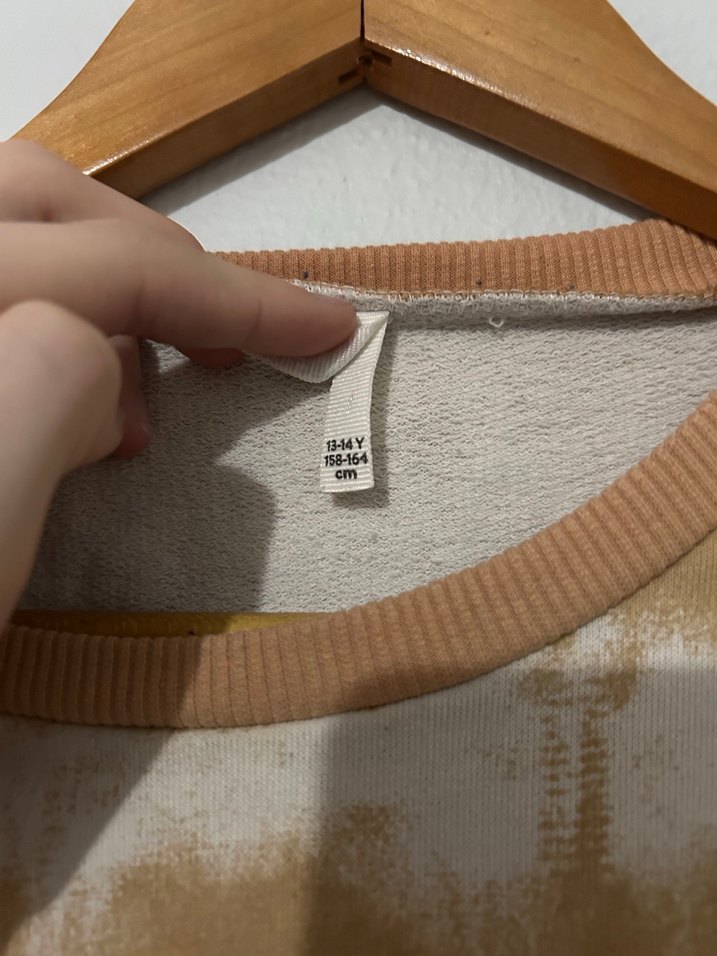 Bej Batik Desenli kız çocuk sweatshirts - Görsel 4