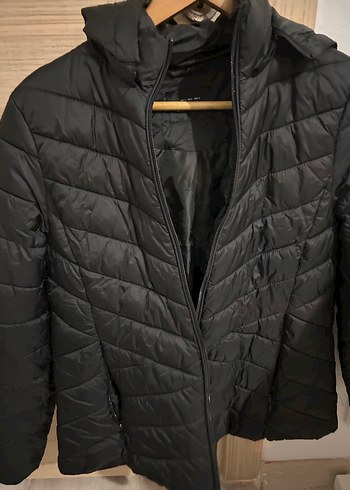 Kadın Siyah Fermuarlı Mont defacto - Görsel 3