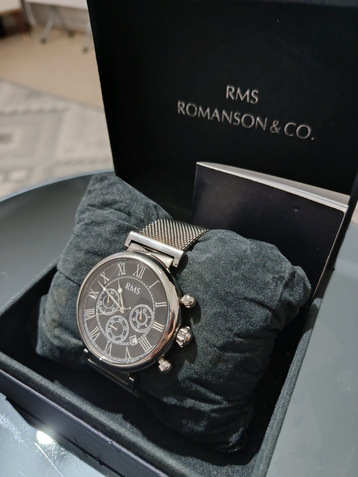 Romanson orijinal erkek saati gümüş - Görsel 2