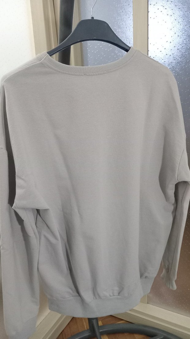 Gri Baskılı erkek Sweatshirt - Görsel 2