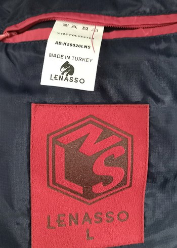 kırmızı  Fermuarlı erkek Mont - Görsel 3