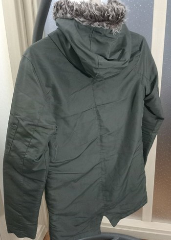 Yeşil, arma  detaylı erkek Mont - Görsel 2